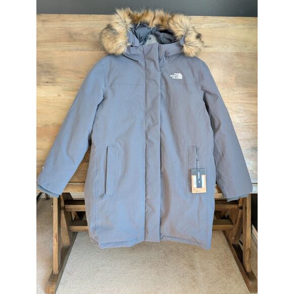 The North Face Arctic Parka Jacket Women's 2XL Vanadis Gray Standard Fit Hooded
